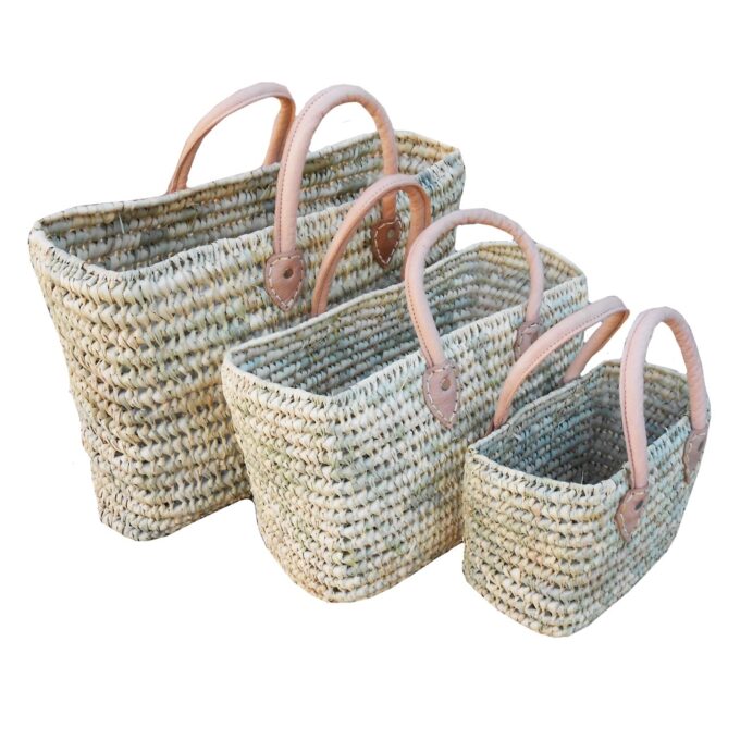 Natural rectangle three Baskets