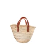 Straw Moroccan Baskets Small Flat Handle