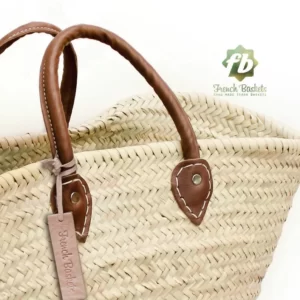 straw handbag basket French Market beach bag Moroccan straw basket
