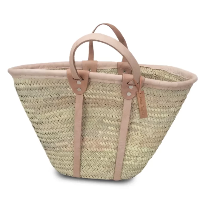 straw Bag French Baskets flat handle