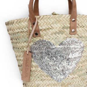 Mini Baskets silver heart spangle