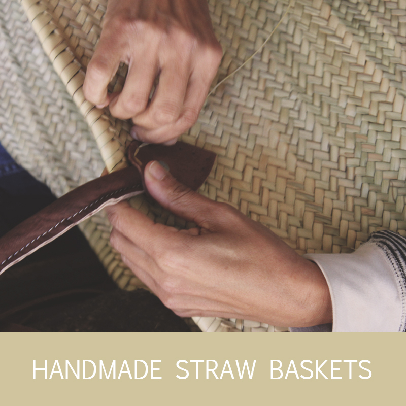 handmad straw baskets large stock Wholesale Moroccan baskets