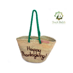 “Personalized straw bag hand embroidered thanksgiving gifts”