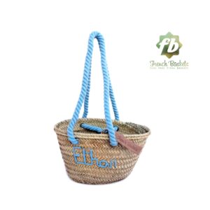 Customized straw bags Baptism gifts French baskets Monogrammed bag personalized