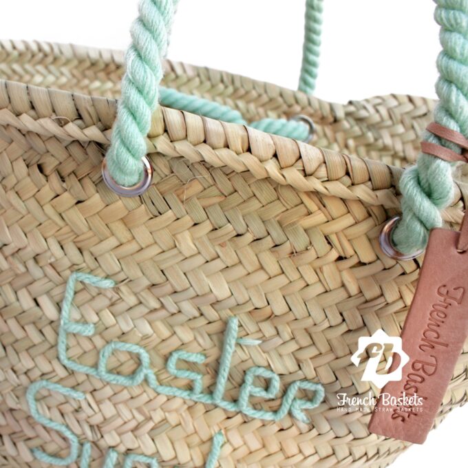 Customized straw bags Easter's Day French baskets
