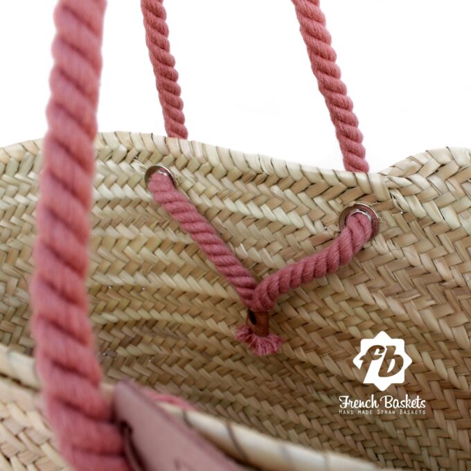 Name Customized straw bags Name Anniversary French baskets Monogrammed