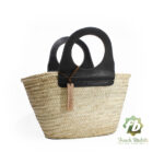 Straw Travel Bag Straw French Baskets handle Camel handmade leather goods