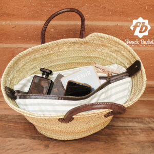Iconic straw bag French Basket and Detachable Inside Pocket french market basket